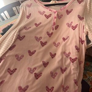 Matilda Jane Women’s Long Sleeve Heart Pajama Set - L